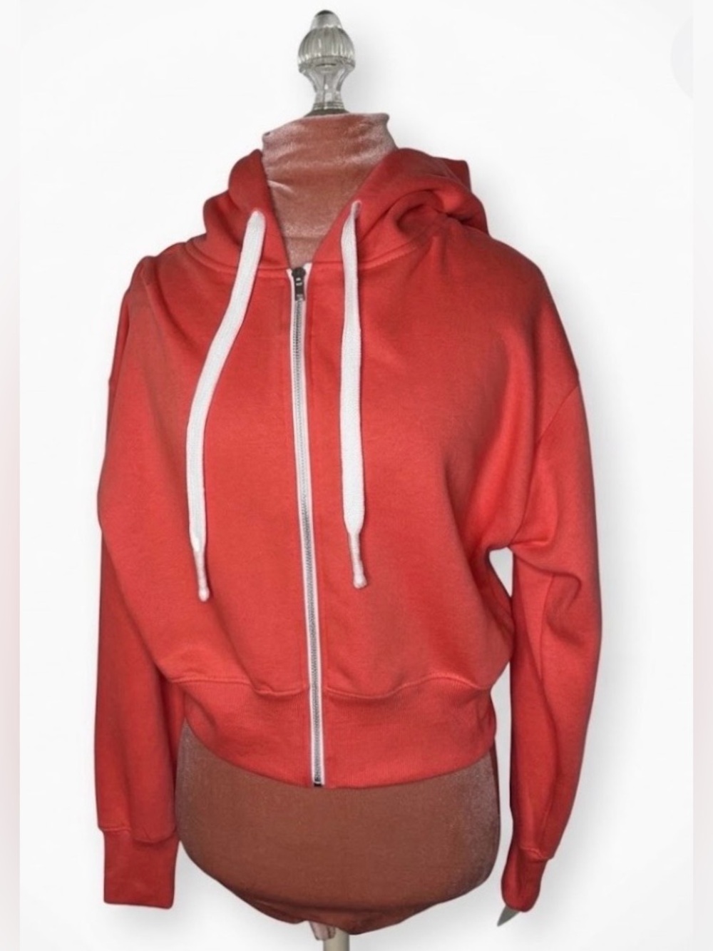 Relaxx Full Zip Hoodie Radiant Red Coral Size Medium